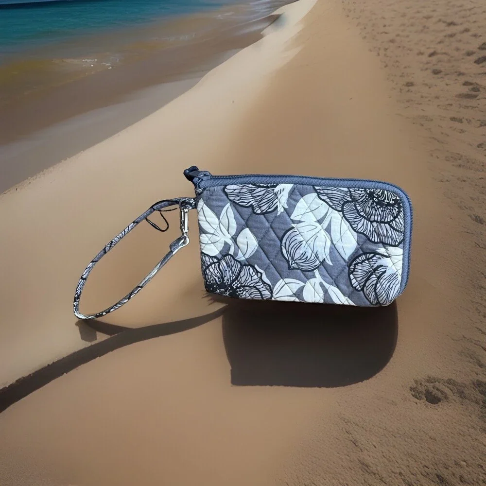 Vera Bradley (2024) Retired Moon Shadow Meadow Pattern Wristlet Pouch Wallet